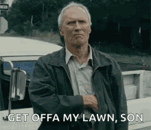 Animated GIF with text “GET OFFA MY LAWN, SON”